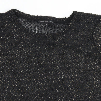 Womens UK Size 14 NEXT Black Basic T-Shirt