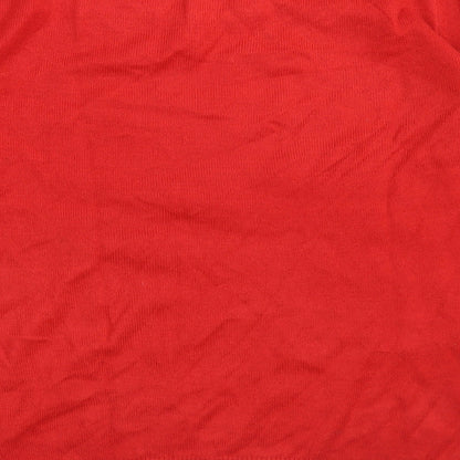 Per Una Womens Red Round Neck  Acrylic Pullover Jumper Size 12
