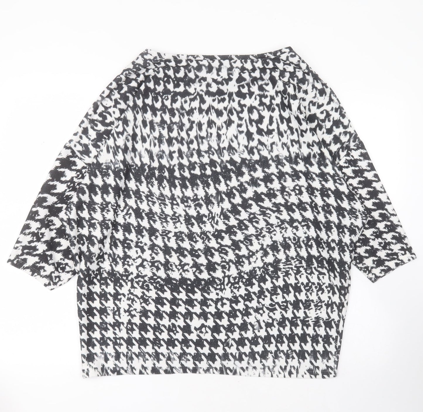 George Womens Black  Polyester Basic T-Shirt Size M Round Neck