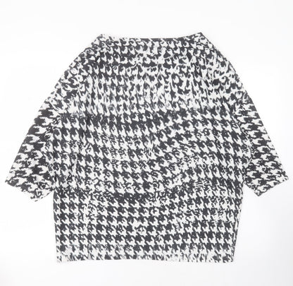 George Womens Black  Polyester Basic T-Shirt Size M Round Neck