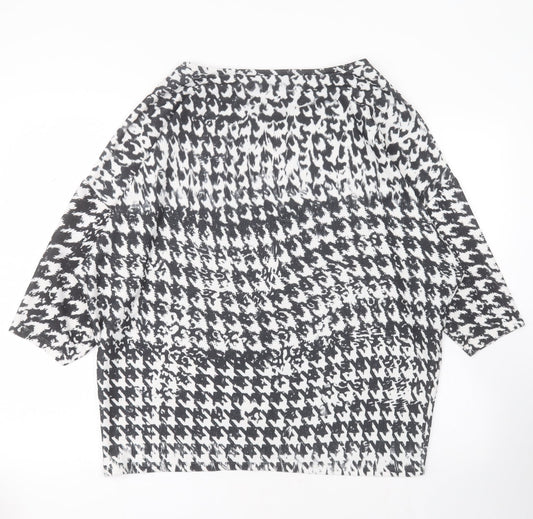 George Womens Black  Polyester Basic T-Shirt Size M Round Neck