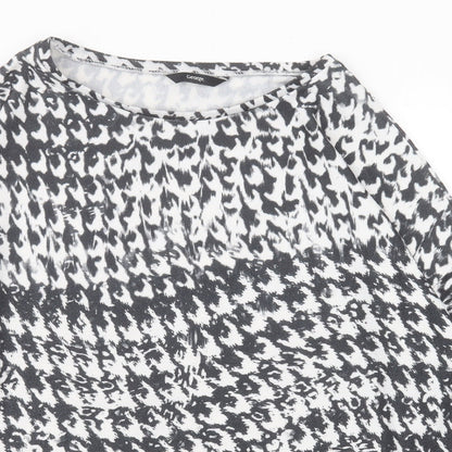 George Womens Black  Polyester Basic T-Shirt Size M Round Neck