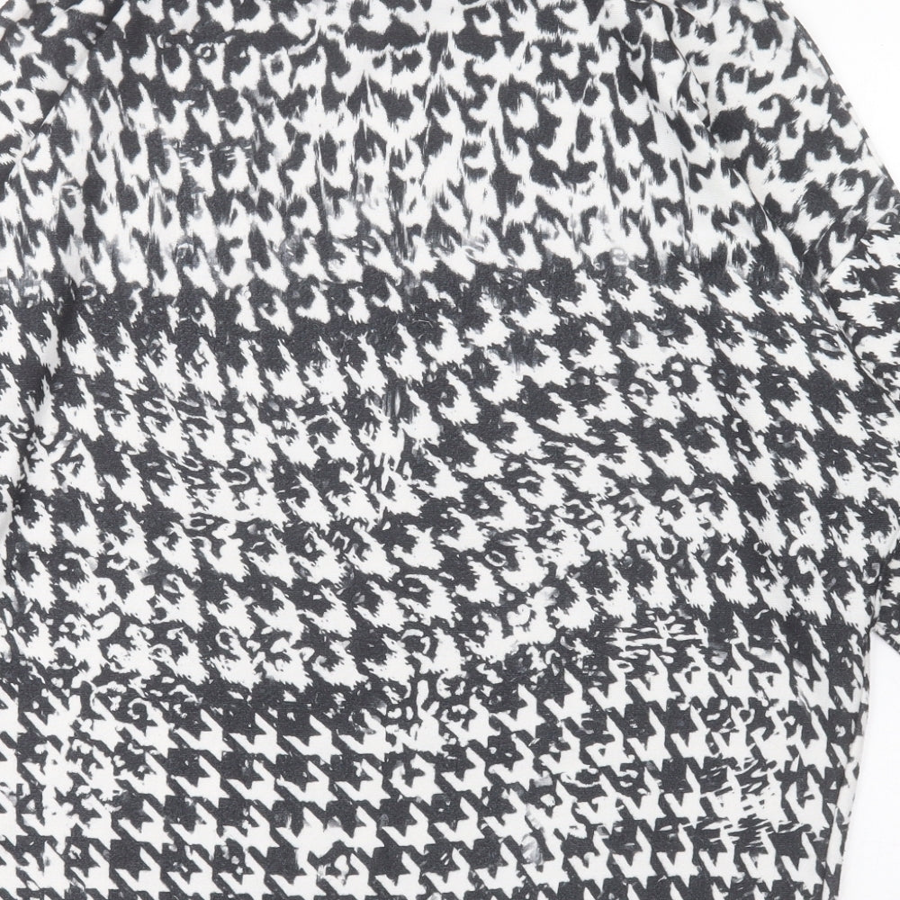 George Womens Black  Polyester Basic T-Shirt Size M Round Neck