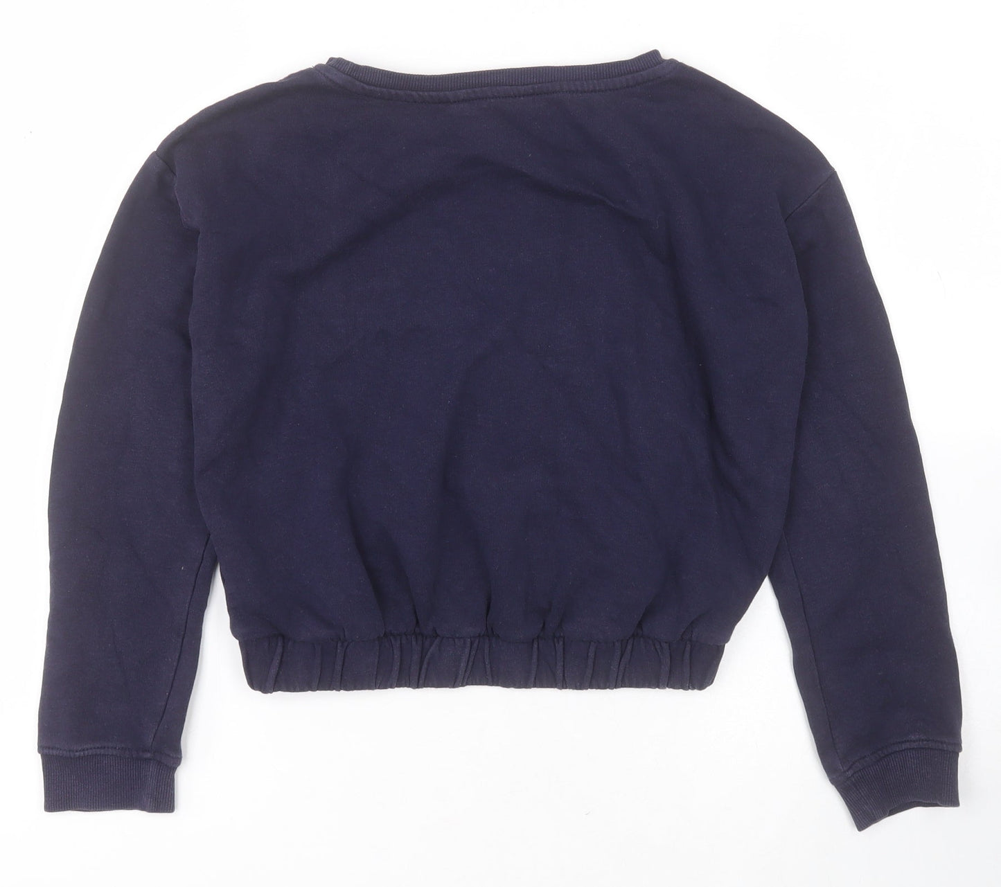H&M Girls Blue  Cotton Pullover Sweatshirt Size 11-12 Years  Pullover