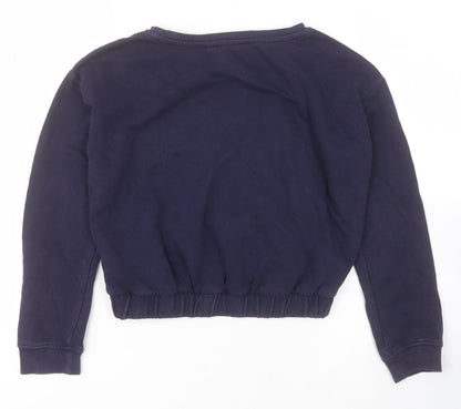 H&M Girls Blue  Cotton Pullover Sweatshirt Size 11-12 Years  Pullover