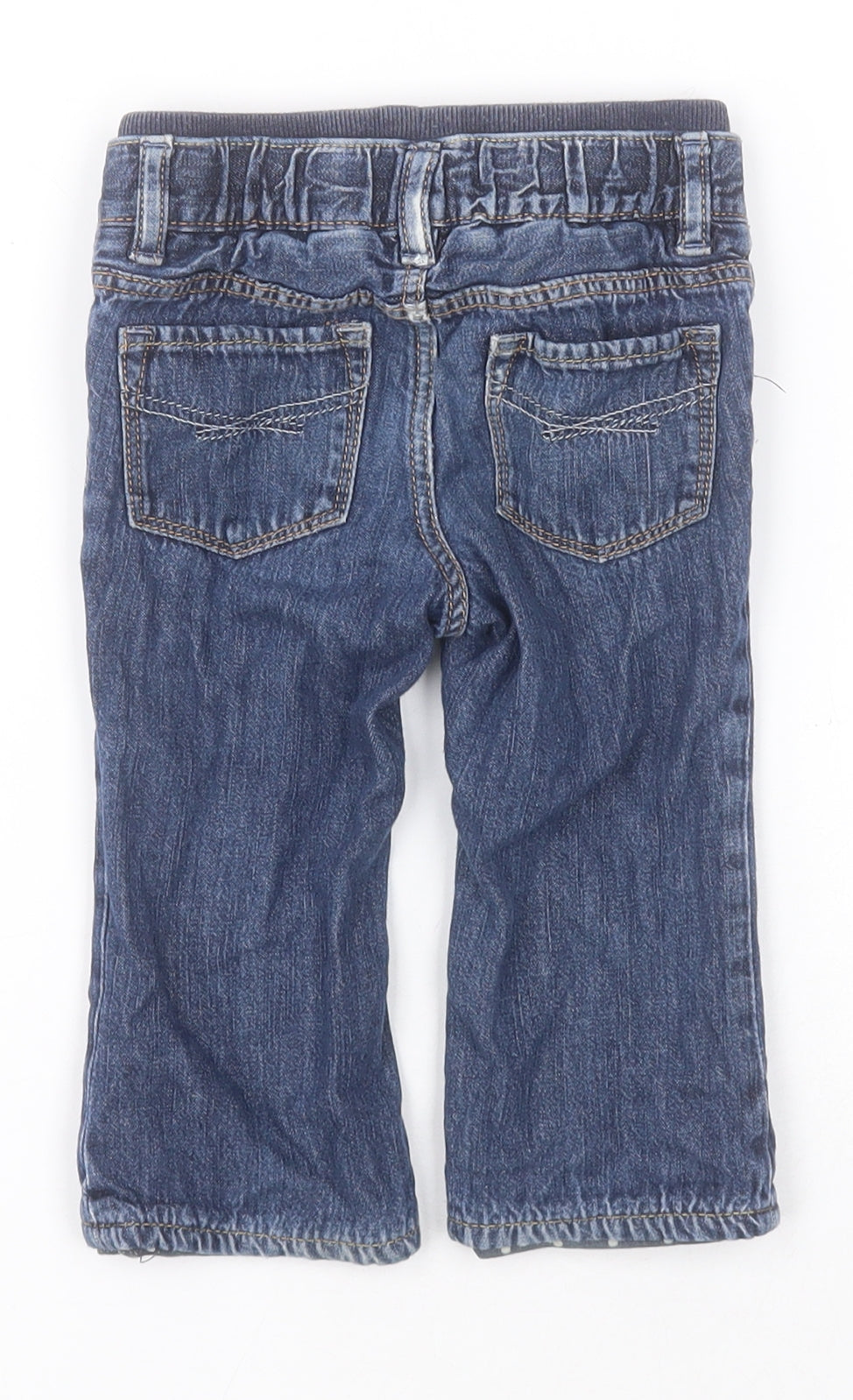 Gap Baby Blue  Cotton Jogger Jeans Size 12-18 Months  Button
