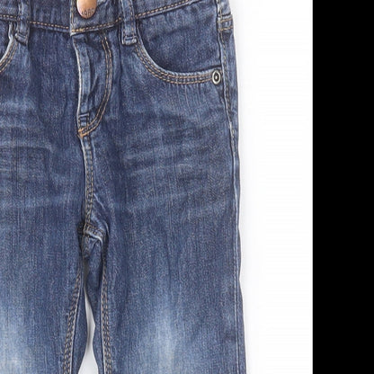 Gap Baby Blue  Cotton Jogger Jeans Size 12-18 Months  Button