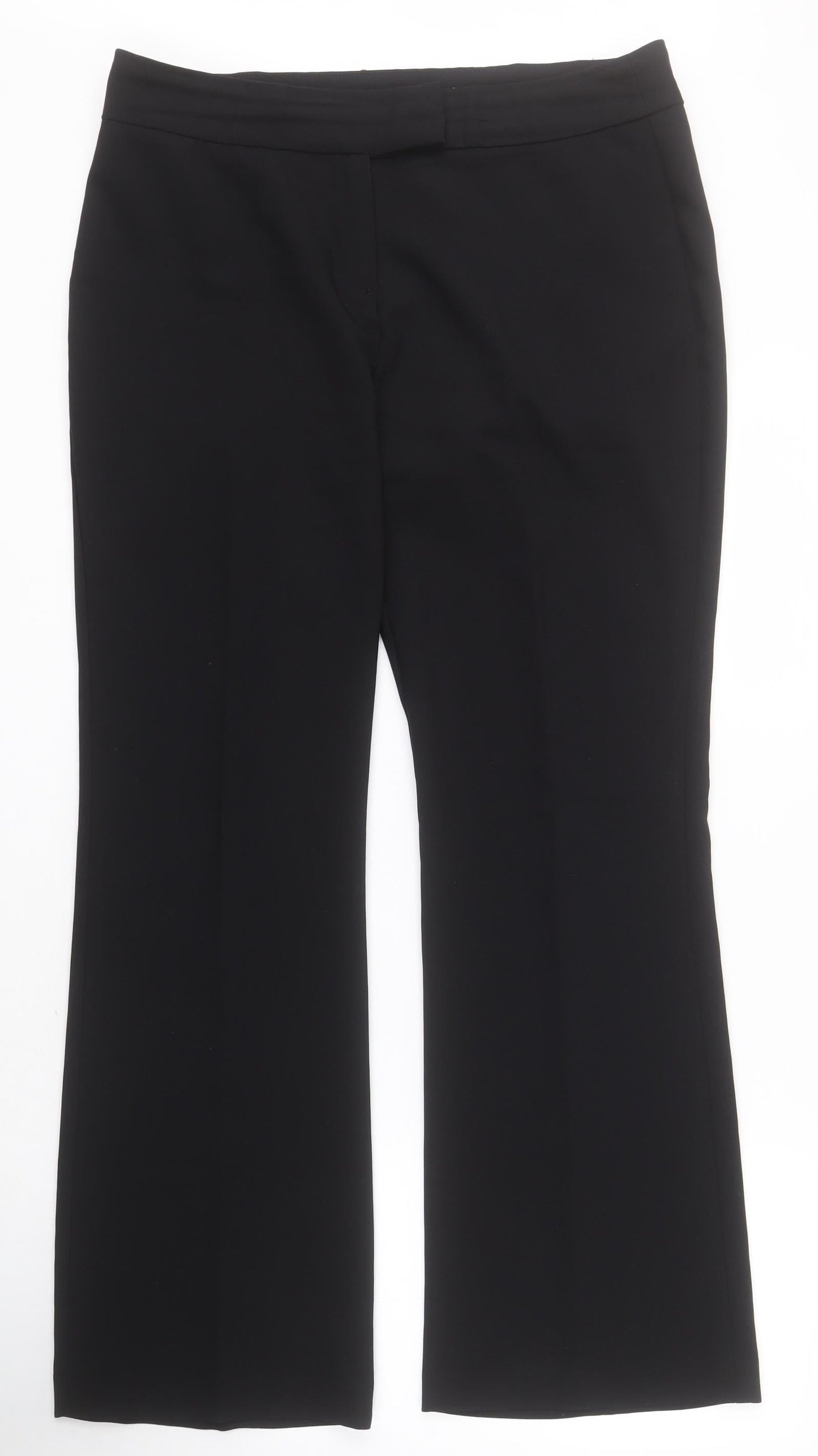 George Womens Black  Polyester Dress Pants Trousers Size 12 L28 in Regular Zip