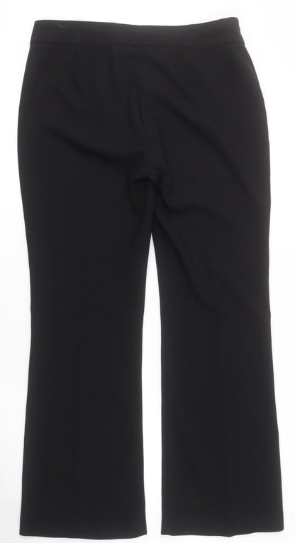 George Womens Black  Polyester Dress Pants Trousers Size 12 L28 in Regular Zip