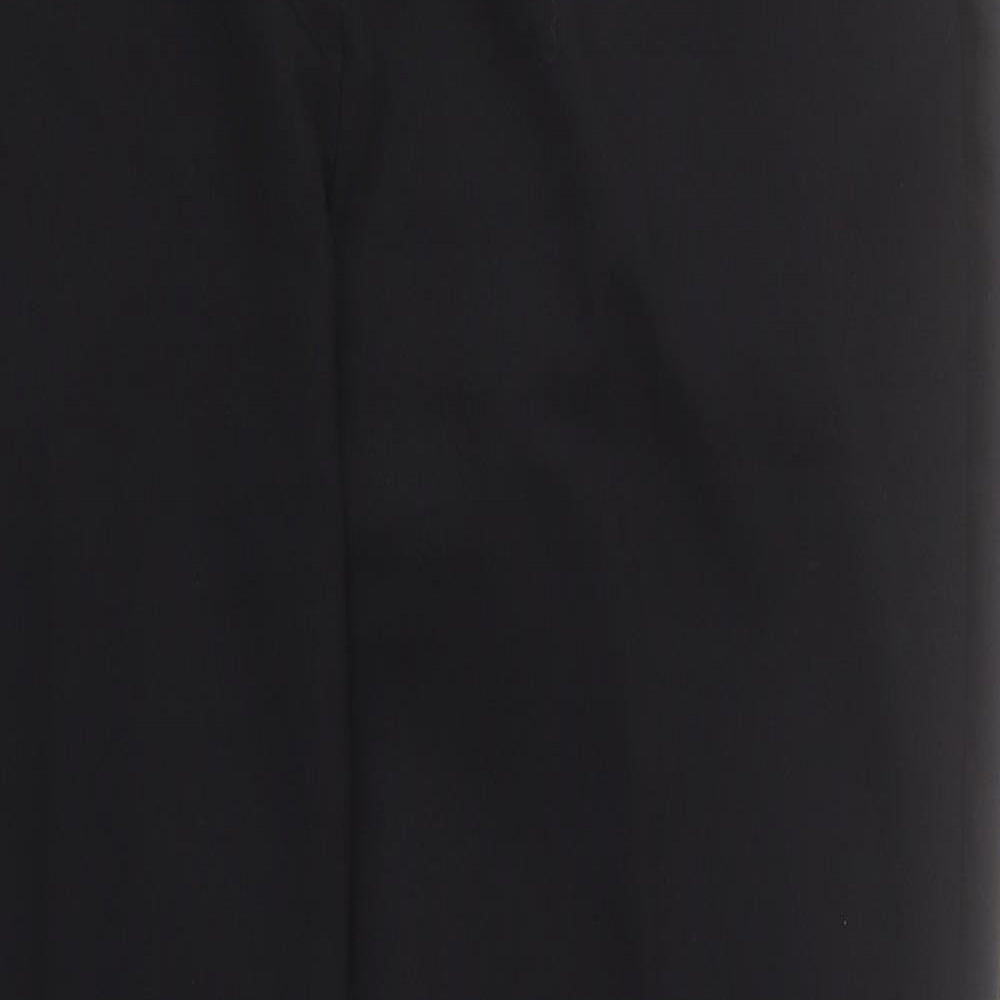 George Womens Black  Polyester Dress Pants Trousers Size 12 L28 in Regular Zip