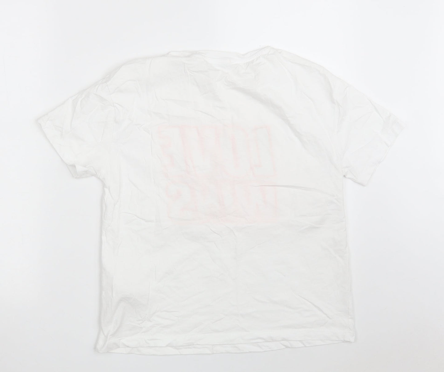 Womens UK Size S Stradivarius White Basic T-Shirt