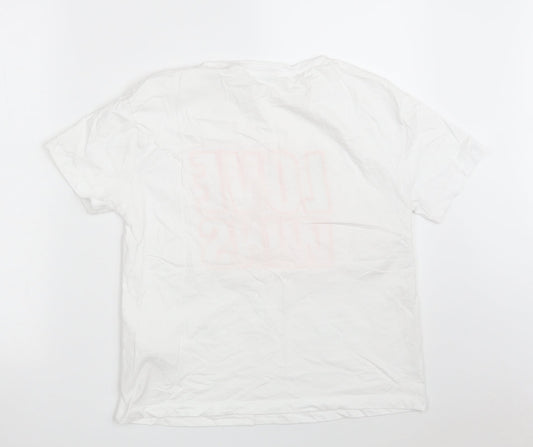Womens UK Size S Stradivarius White Basic T-Shirt