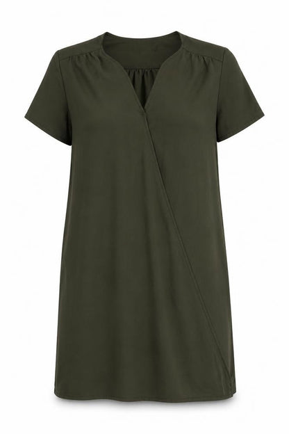 New Look Womens Green  Polyester A-Line  Size 8  V-Neck Pullover