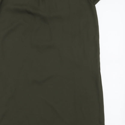 New Look Womens Green  Polyester A-Line  Size 8  V-Neck Pullover