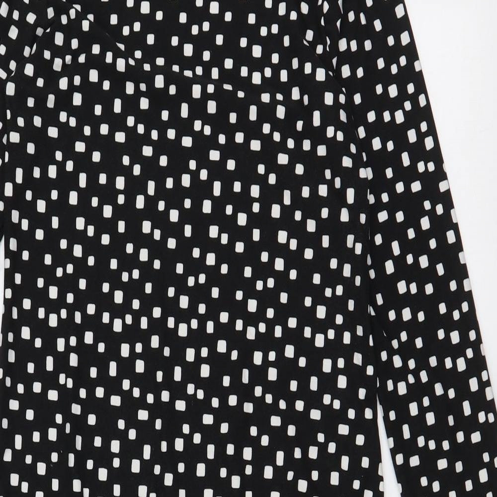 Primark Womens Black Polka Dot Polyester Mermaid  Size 4  Round Neck Pullover