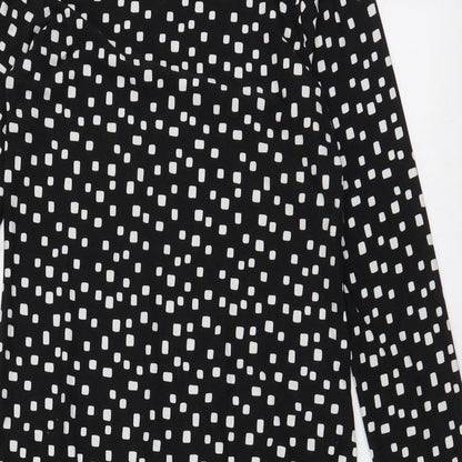 Primark Womens Black Polka Dot Polyester Mermaid  Size 4  Round Neck Pullover