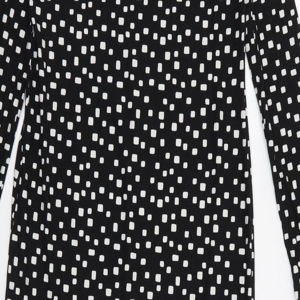 Primark Womens Black Polka Dot Polyester Mermaid  Size 4  Round Neck Pullover