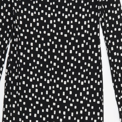 Primark Womens Black Polka Dot Polyester Mermaid  Size 4  Round Neck Pullover