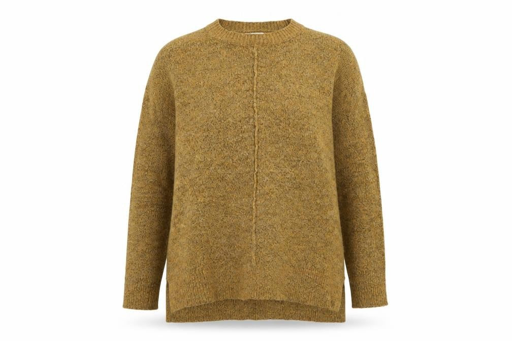 Womens UK Size S Papaya Yellow Pullover Jumper
