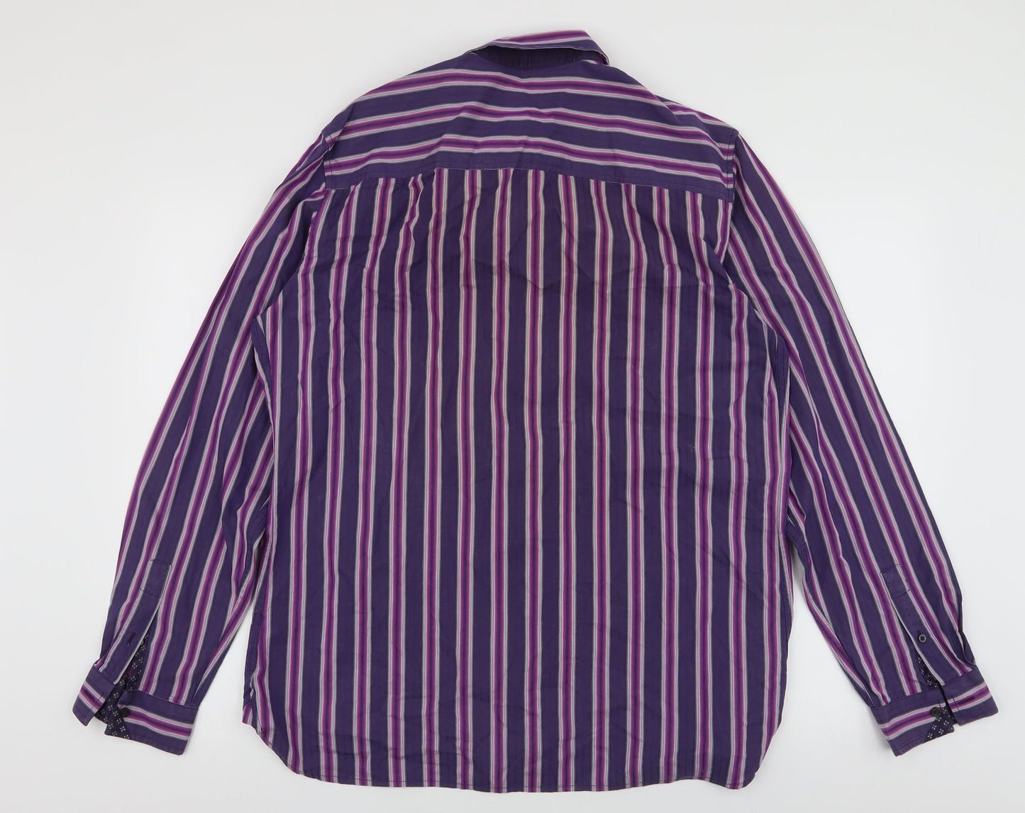 Mens UK Size L NEXT Purple  Button-Up Long Sleeve Casual Shirt