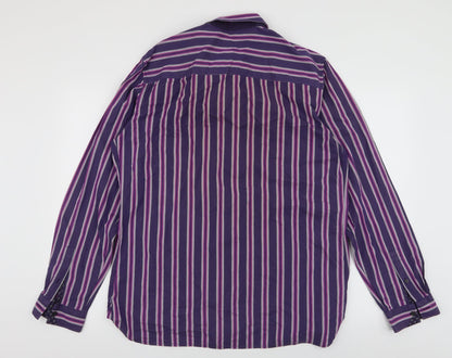 Mens UK Size L NEXT Purple  Button-Up Long Sleeve Casual Shirt