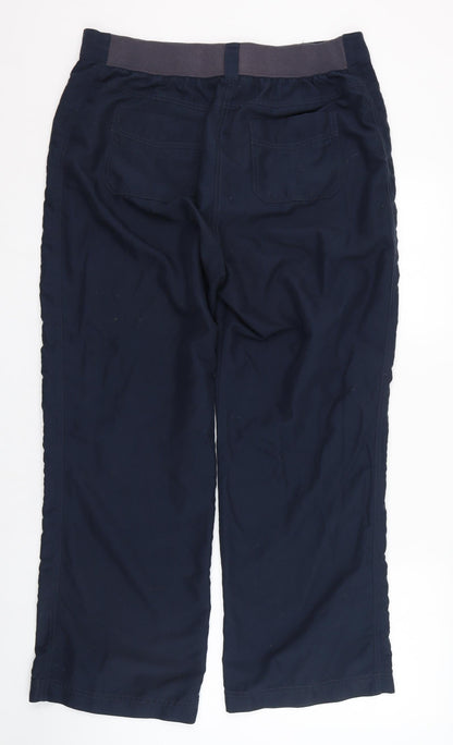 Womens UK Size 16 BHS Regular Fit Carrot Blue Trousers