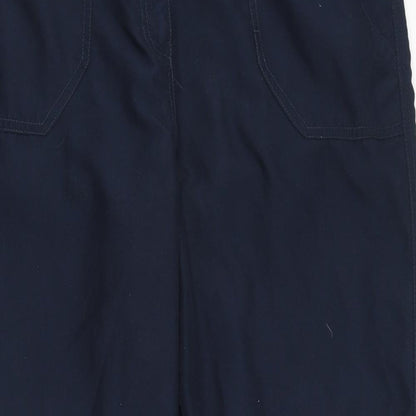 Womens UK Size 16 BHS Regular Fit Carrot Blue Trousers
