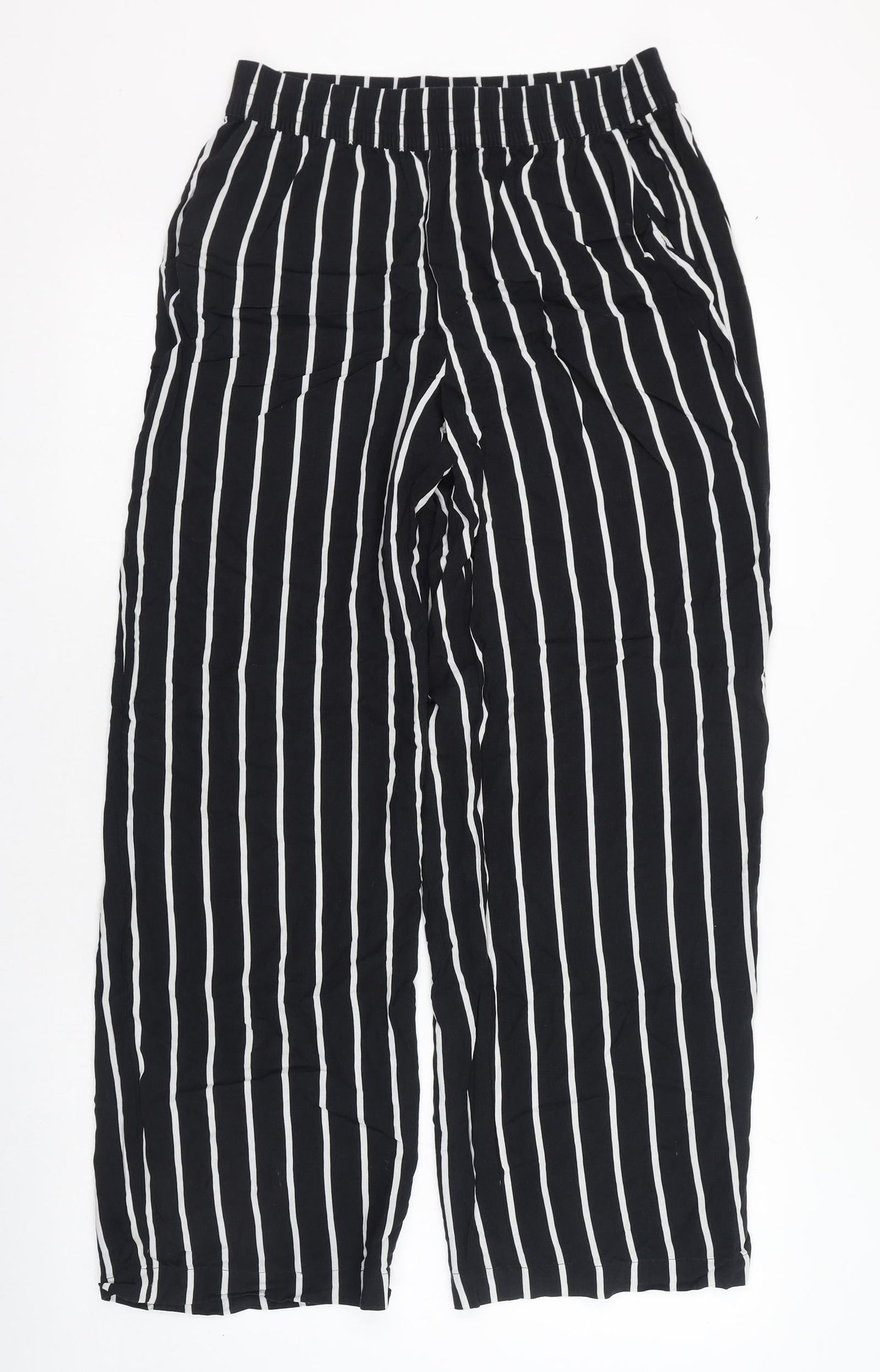Womens UK Size 10 H&M Regular Fit Carrot Black Trousers