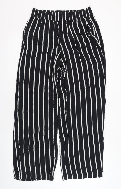 Womens UK Size 10 H&M Regular Fit Carrot Black Trousers
