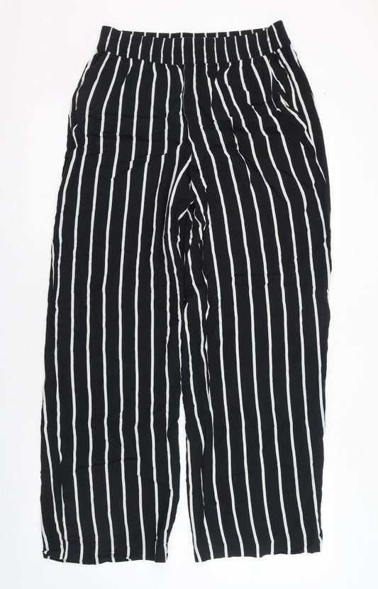 Womens UK Size 10 H&M Regular Fit Carrot Black Trousers