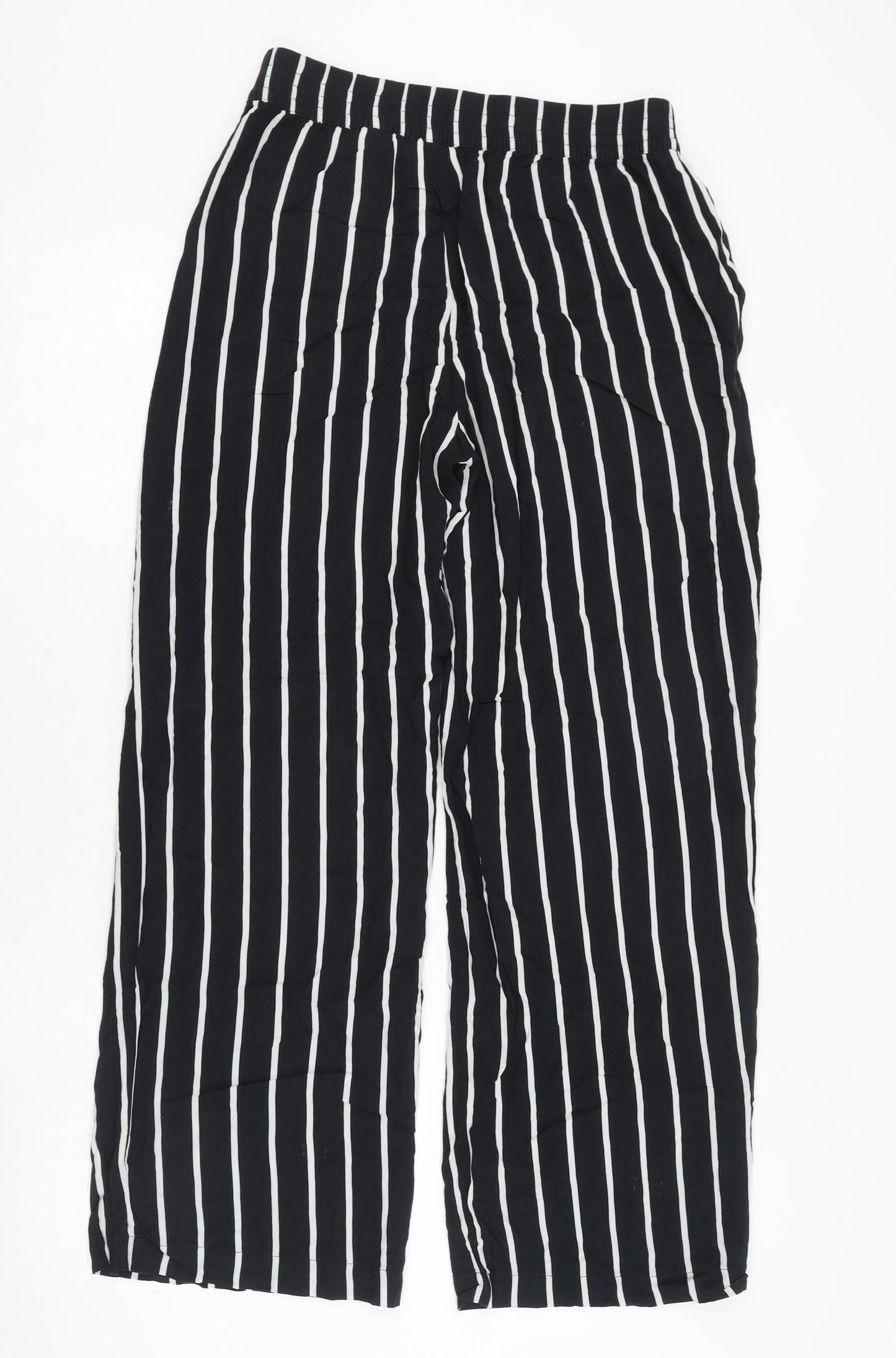 Womens UK Size 10 H&M Regular Fit Carrot Black Trousers