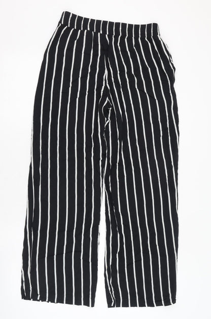 Womens UK Size 10 H&M Regular Fit Carrot Black Trousers