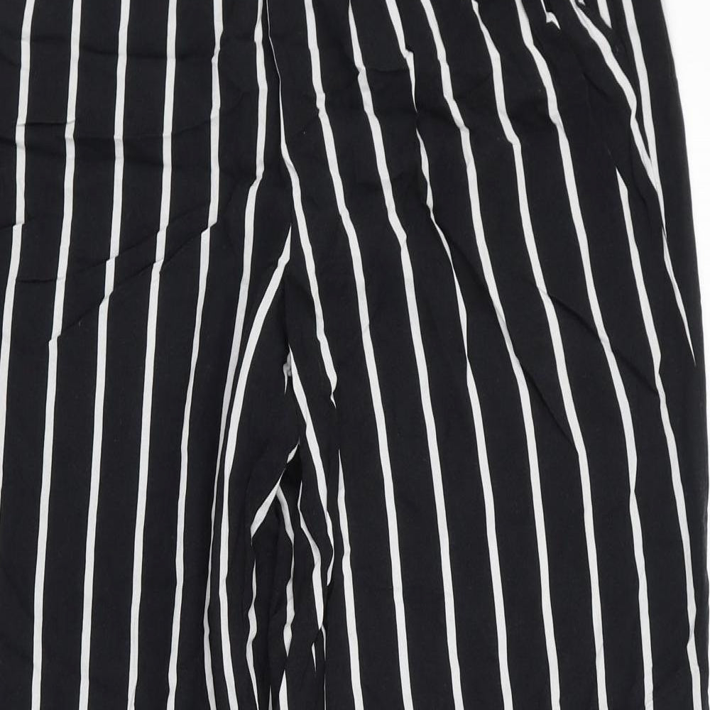 Womens UK Size 10 H&M Regular Fit Carrot Black Trousers
