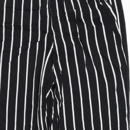 Womens UK Size 10 H&M Regular Fit Carrot Black Trousers