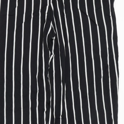 Womens UK Size 10 H&M Regular Fit Carrot Black Trousers