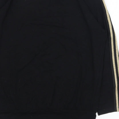 F&F Womens Black  Viscose Basic T-Shirt Size 6 Round Neck