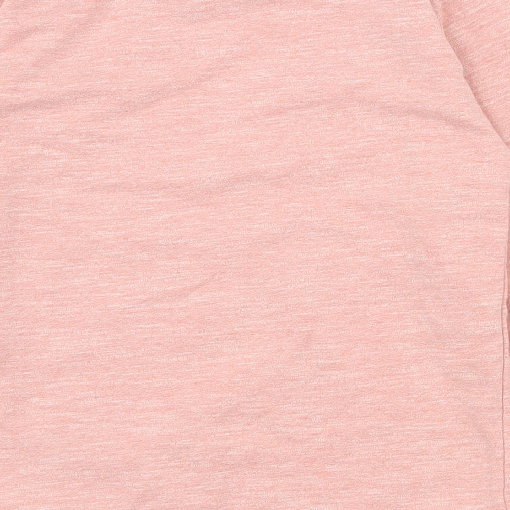 Dunnes Stores Girls Pink  Cotton Pullover T-Shirt Size 7 Years Round Neck Pullover