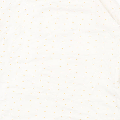 Dunnes Stores Girls White Spotted 100% Cotton Pullover T-Shirt Size 5 Years Round Neck Pullover