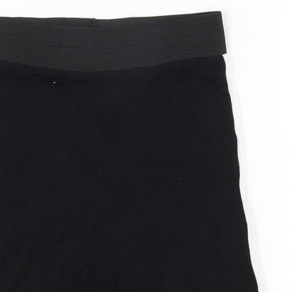 Boohoo Womens Black  Viscose Compression Shorts Size 6 L7.5 in Regular Pull On