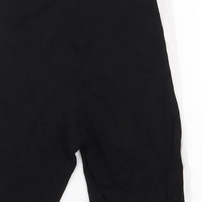 Boohoo Womens Black  Viscose Compression Shorts Size 6 L7.5 in Regular Pull On