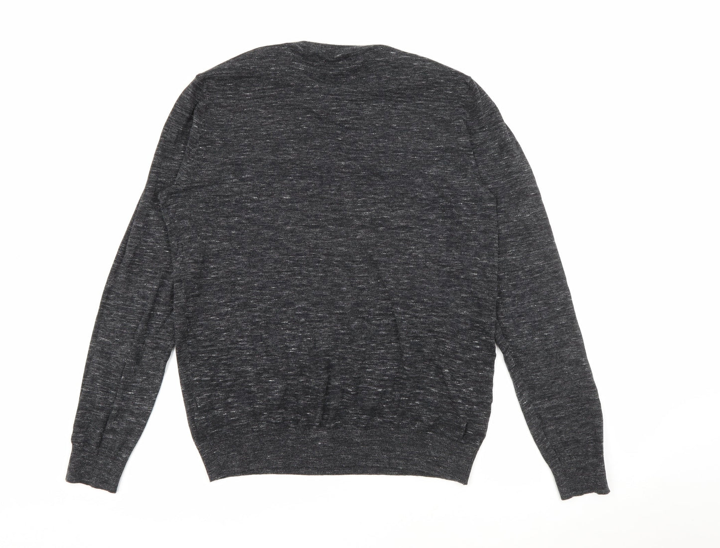 F&F Mens Grey Crew Neck  Cotton Pullover Jumper Size M