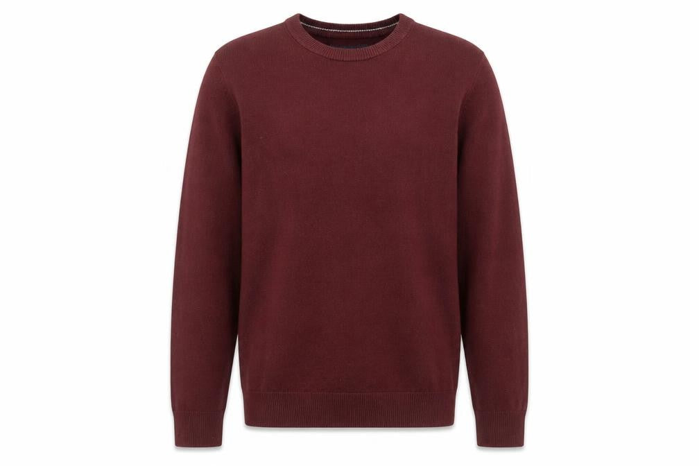 Easy Mens Red Crew Neck  Acrylic Pullover Jumper Size S