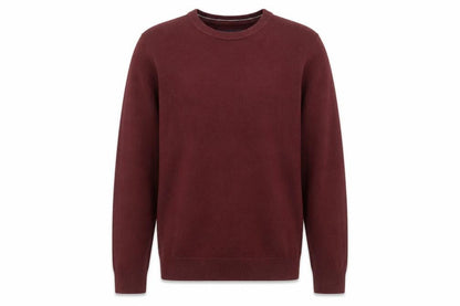 Easy Mens Red Crew Neck  Acrylic Pullover Jumper Size S