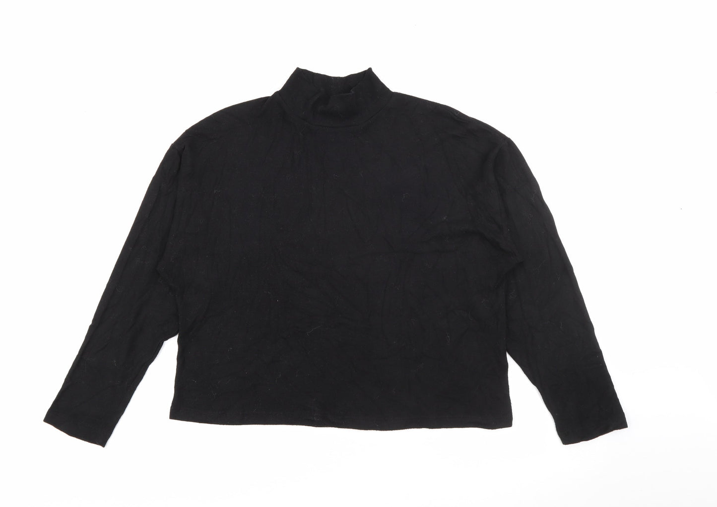 Primark Womens Black High Neck  Viscose Pullover Jumper Size M