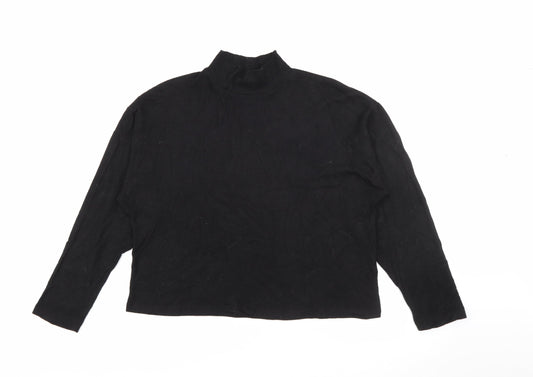 Primark Womens Black High Neck  Viscose Pullover Jumper Size M