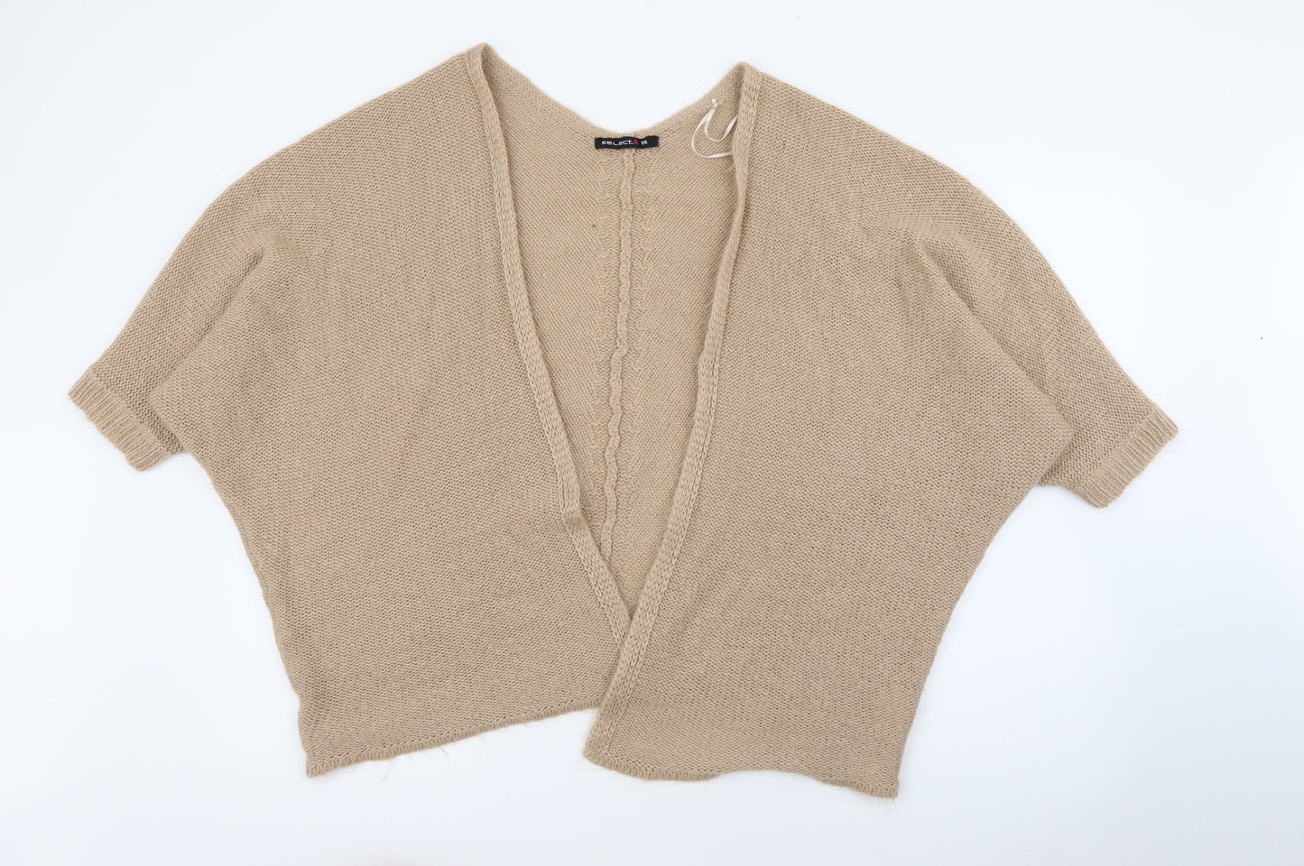 Womens UK Size 14 Select Beige Cardigan Jumper