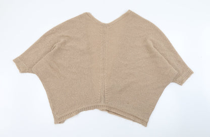 Womens UK Size 14 Select Beige Cardigan Jumper