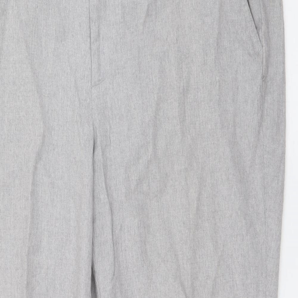 Dana Buchman Womens Grey  Wool Trousers  Size 14 L27 in Regular Zip