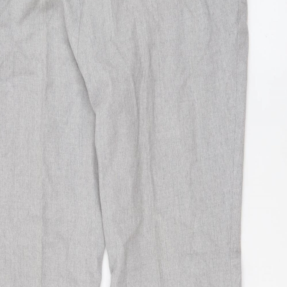 Dana Buchman Womens Grey  Wool Trousers  Size 14 L27 in Regular Zip