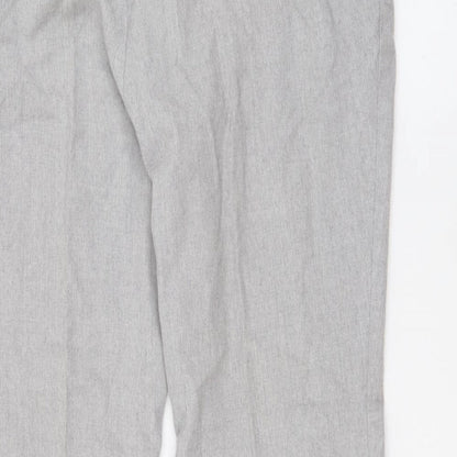 Dana Buchman Womens Grey  Wool Trousers  Size 14 L27 in Regular Zip
